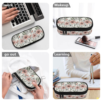 Japan Floral 3-Layer Pencil and Cosmetic Case - DeRose Seasonal