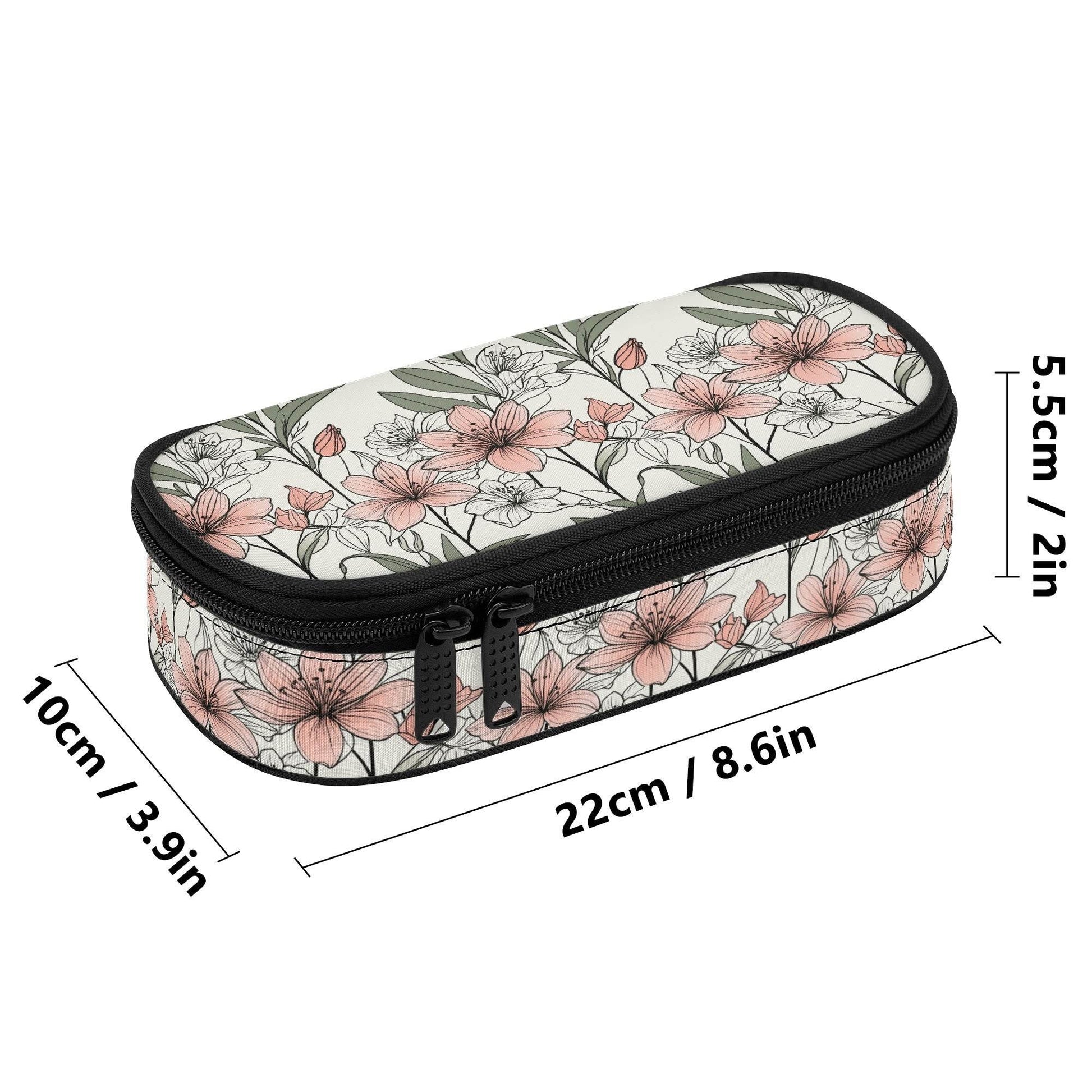 Japan Floral 3-Layer Pencil and Cosmetic Case - DeRose Seasonal