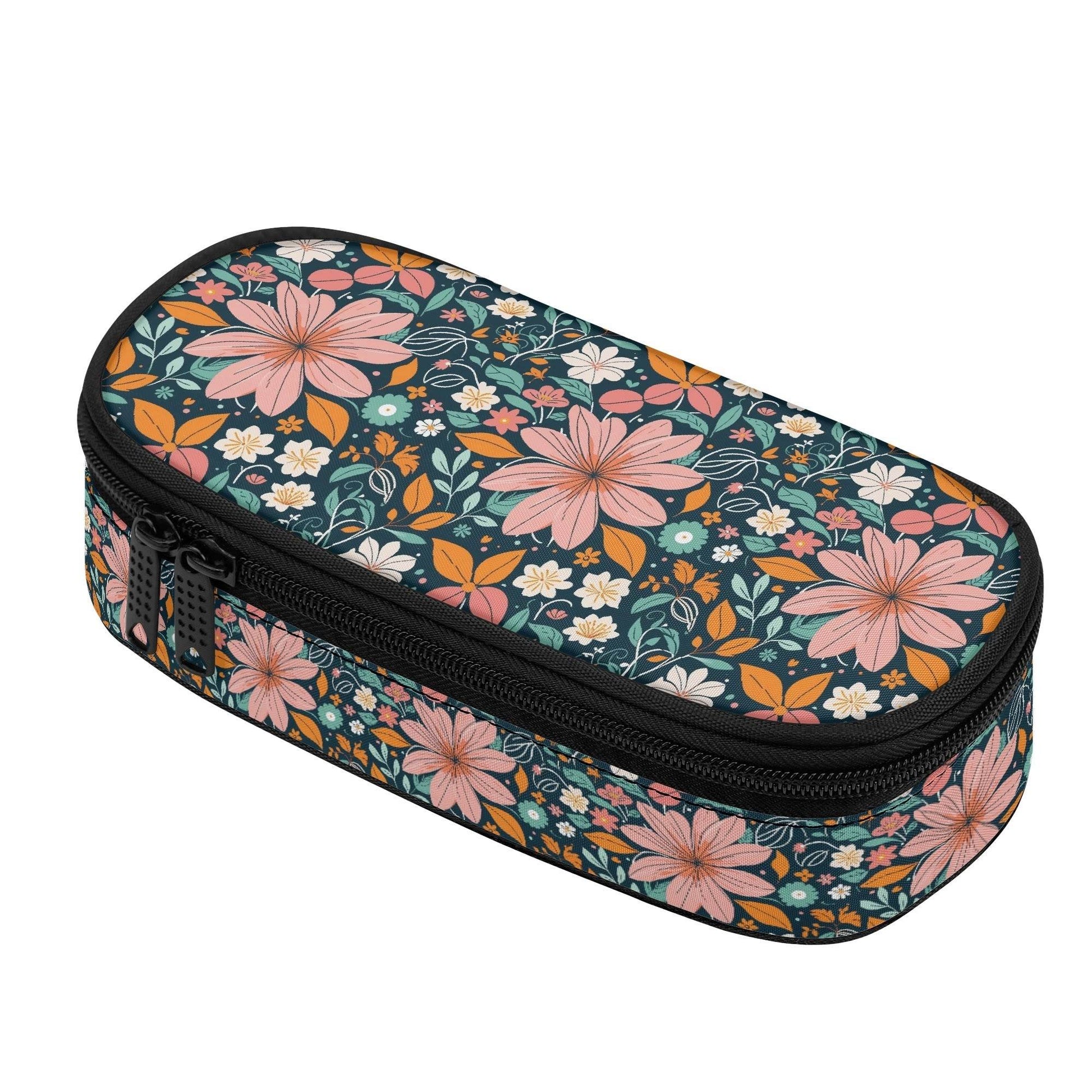 Wild Flowers 3-Layer Pencil and Cosmetic Case - DeRose Seasonal