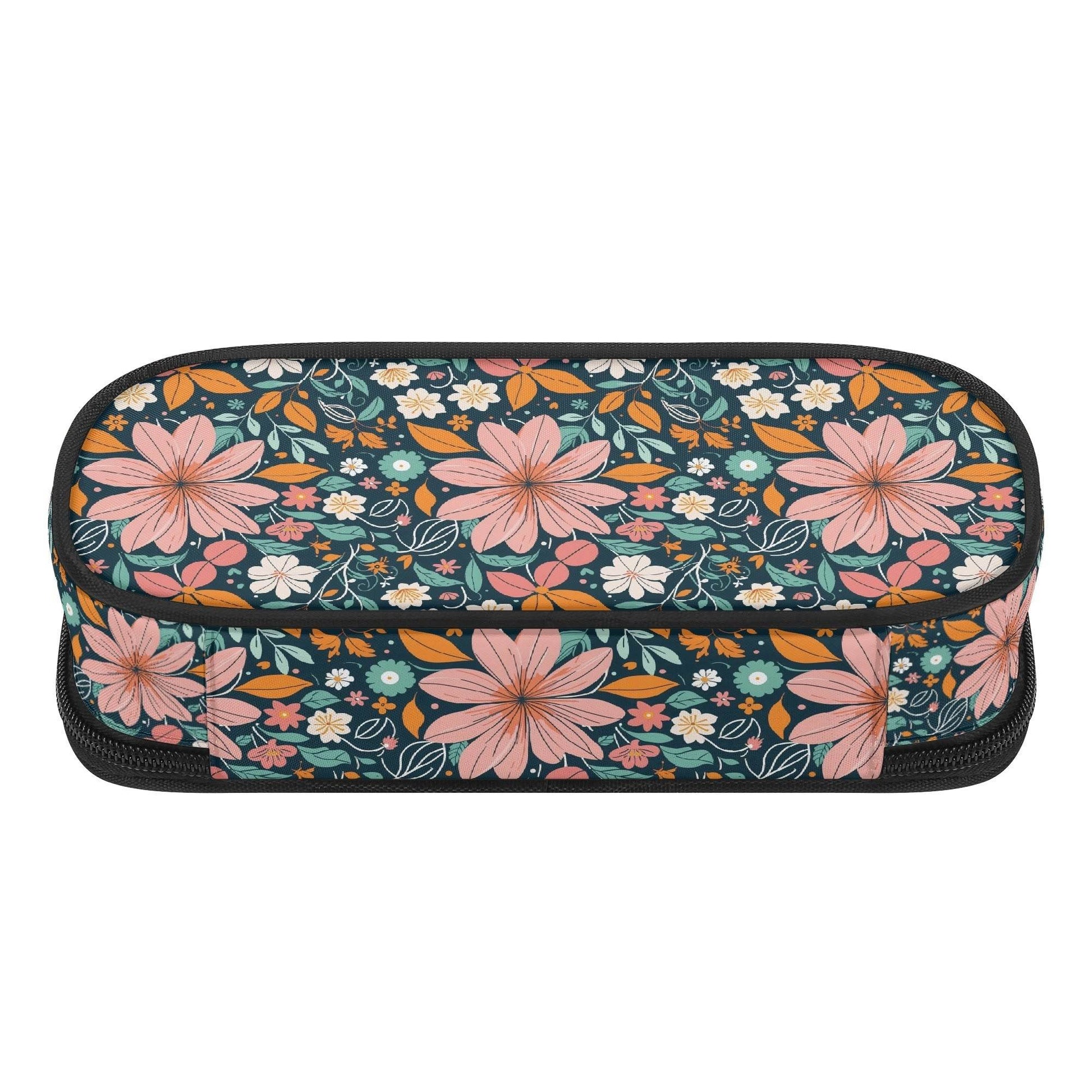 Wild Flowers 3-Layer Pencil and Cosmetic Case - DeRose Seasonal