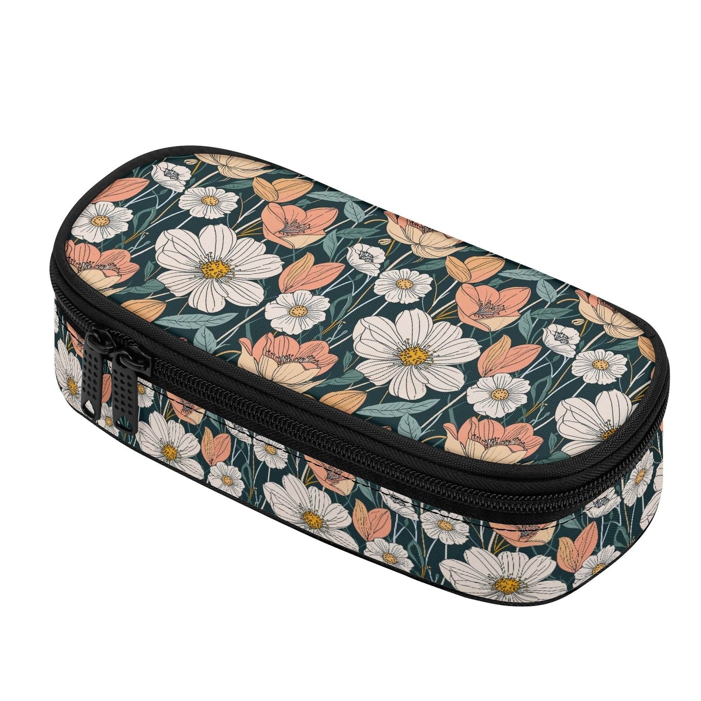 Tulips and Daisy's 3-Layer Pencil and Cosmetic Case - DeRose Seasonal