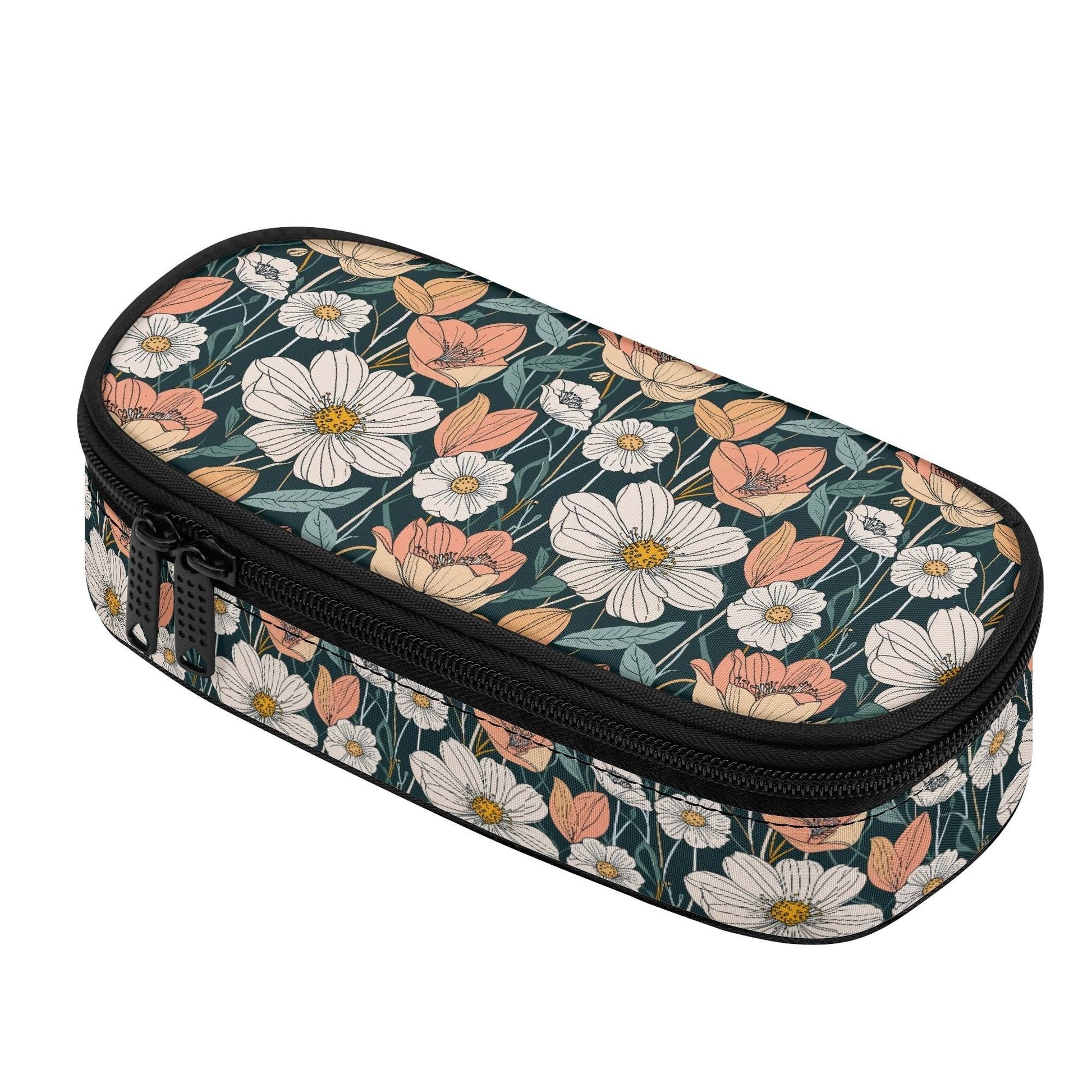 Tulips and Daisy's 3-Layer Pencil and Cosmetic Case - DeRose Seasonal