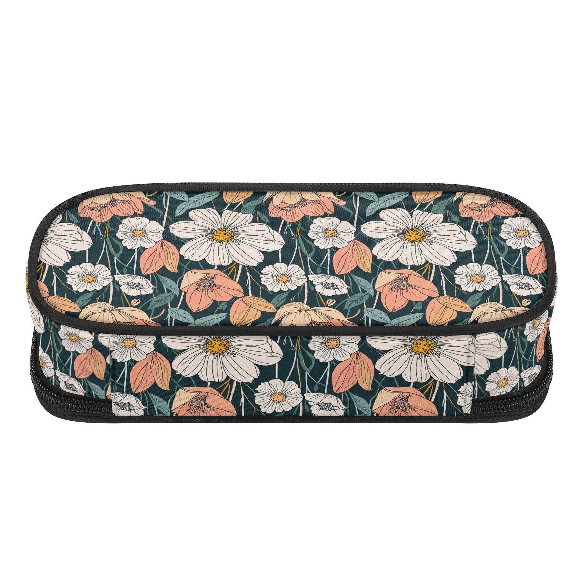 Tulips and Daisy's 3-Layer Pencil and Cosmetic Case - DeRose Seasonal
