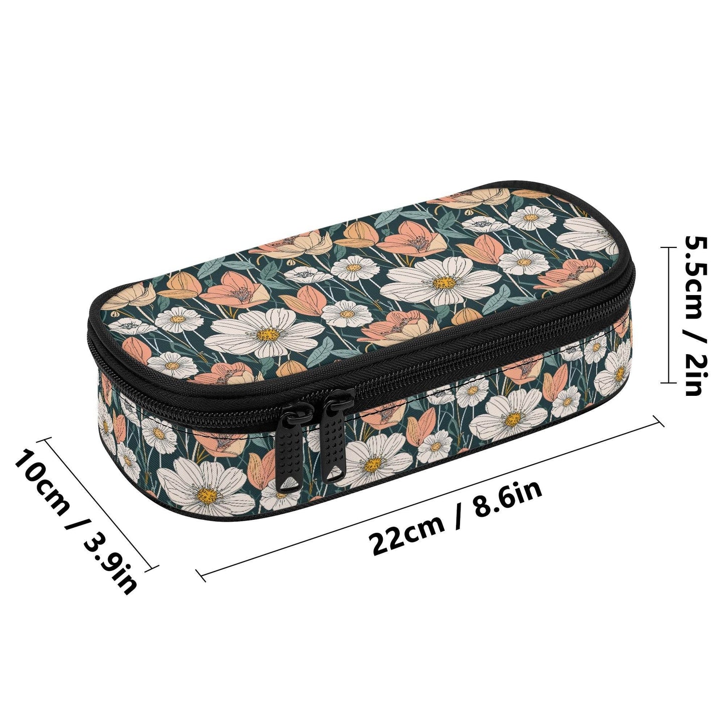 Tulips and Daisy's 3-Layer Pencil and Cosmetic Case - DeRose Seasonal
