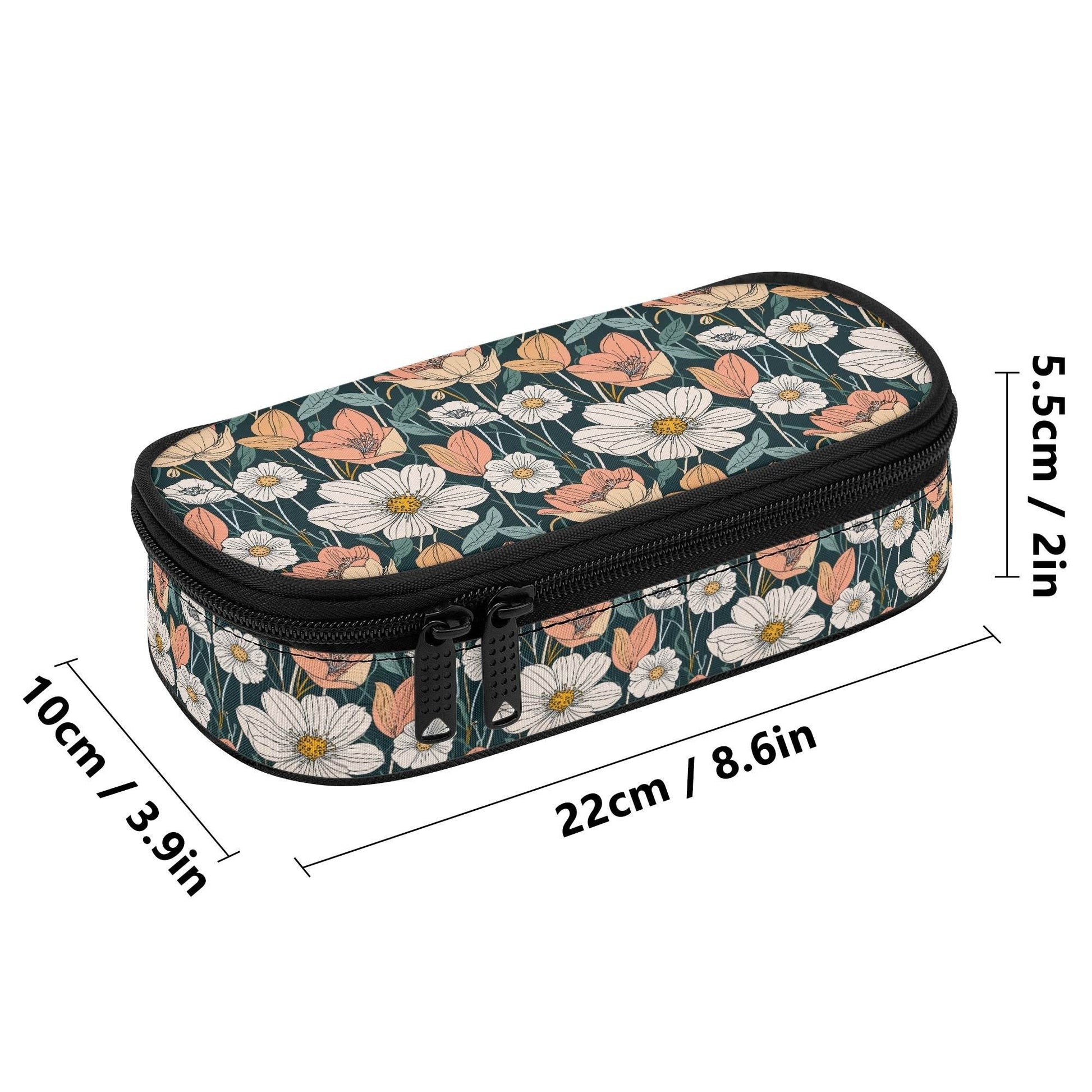 Tulips and Daisy's 3-Layer Pencil and Cosmetic Case - DeRose Seasonal