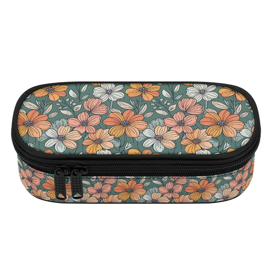 Pastel Flowers 3-Layer Pencil and Cosmetic Case - DeRose Seasonal