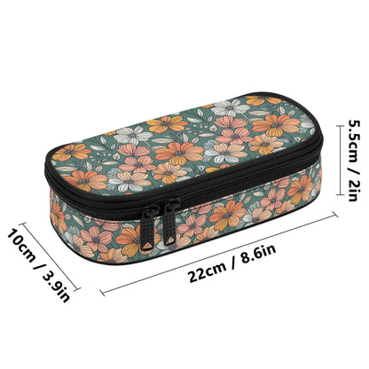 Pastel Flowers 3-Layer Pencil and Cosmetic Case - DeRose Seasonal