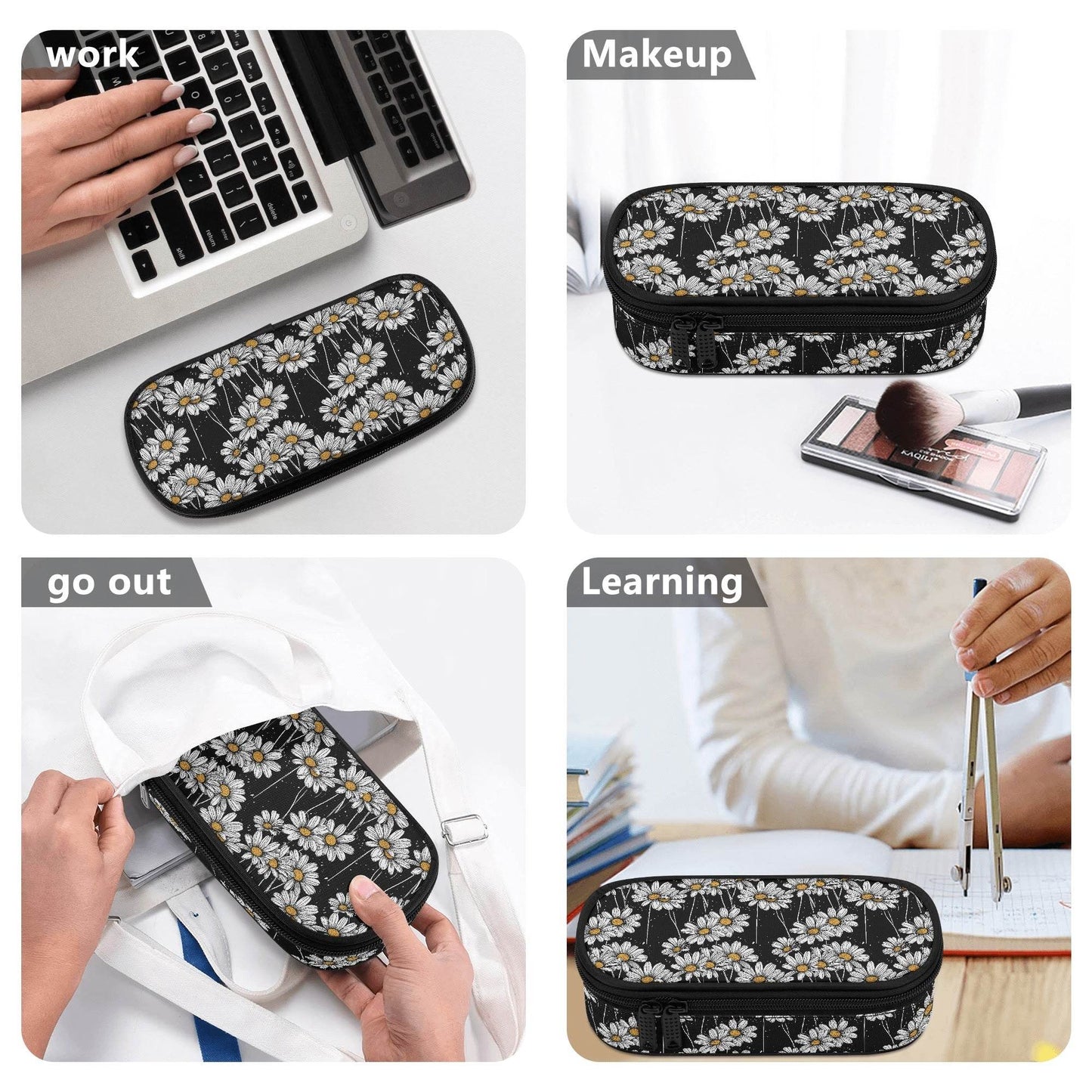Daisy's 3-Layer Pencil and Cosmetic Case - DeRose Seasonal