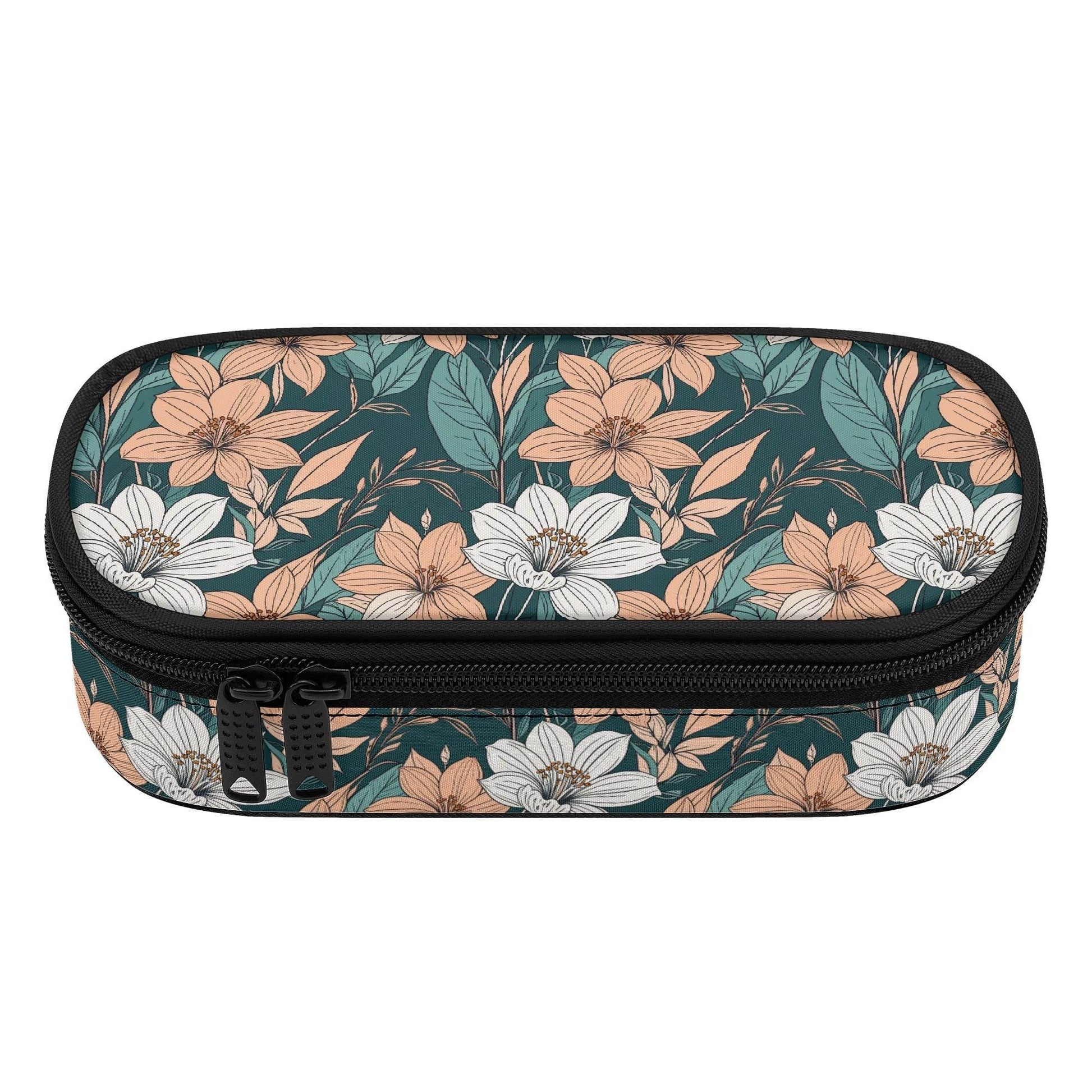 Pastel Floral 3-Layer Pencil and Cosmetic Case - DeRose Seasonal
