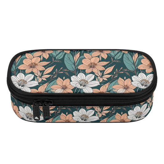 Pastel Floral 3-Layer Pencil and Cosmetic Case - DeRose Seasonal