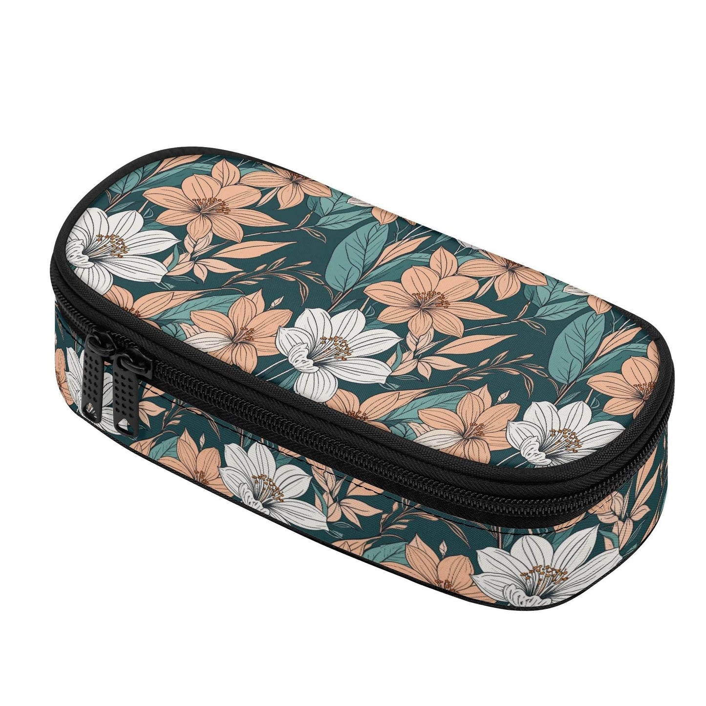 Pastel Floral 3-Layer Pencil and Cosmetic Case - DeRose Seasonal