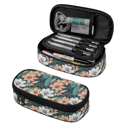 Pastel Floral 3-Layer Pencil and Cosmetic Case - DeRose Seasonal
