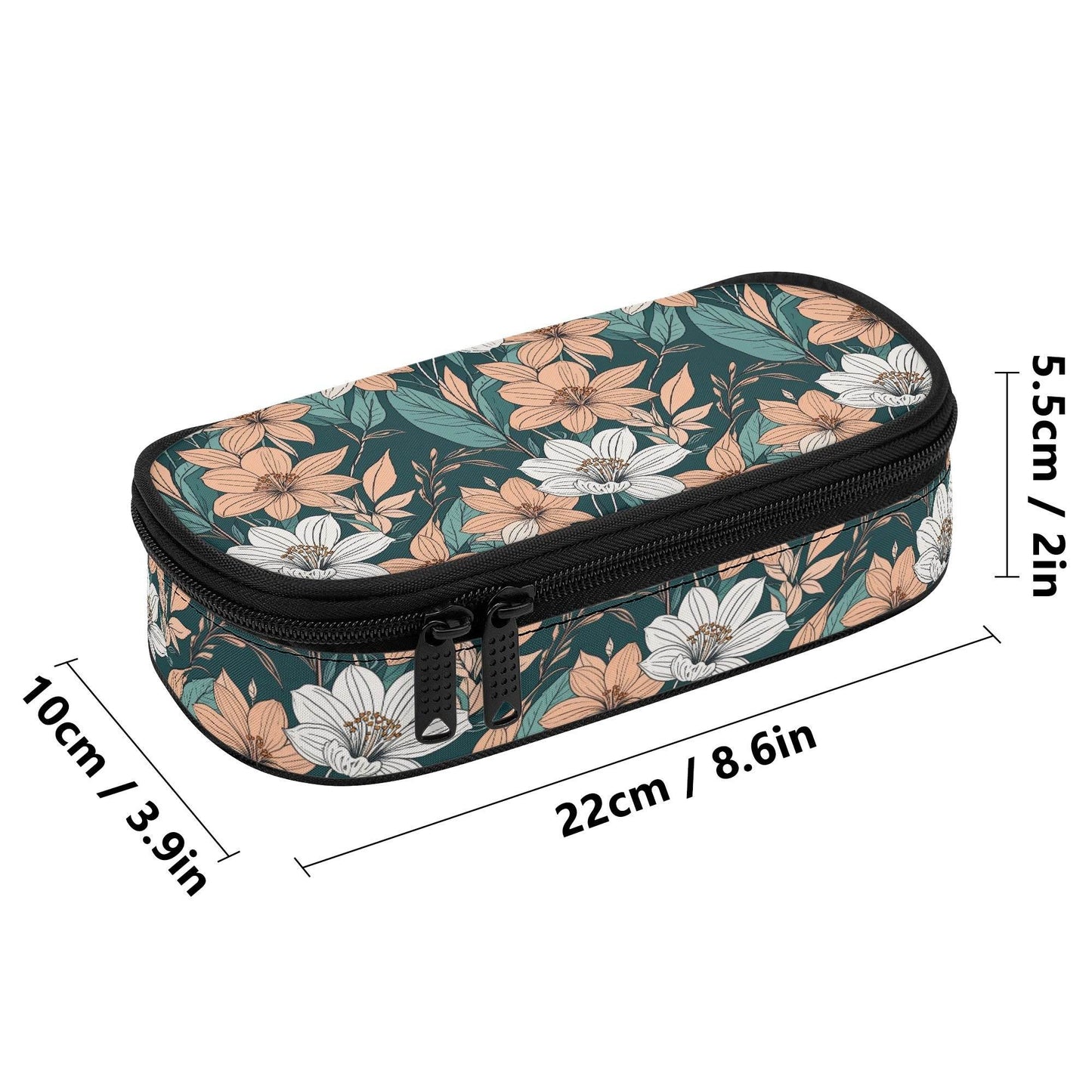 Pastel Floral 3-Layer Pencil and Cosmetic Case - DeRose Seasonal