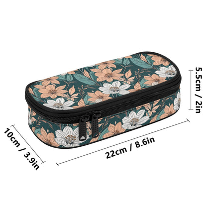 Pastel Floral 3-Layer Pencil and Cosmetic Case - DeRose Seasonal
