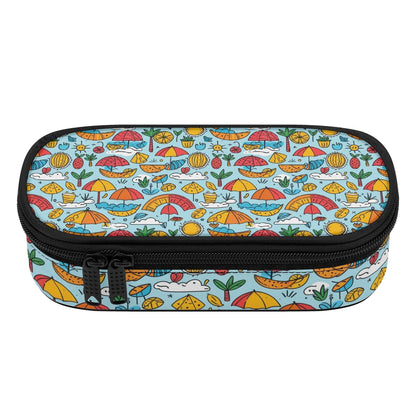 Fun of a Beach Roses 3-Layer Pencil and Cosmetic Case - DeRose Seasonal