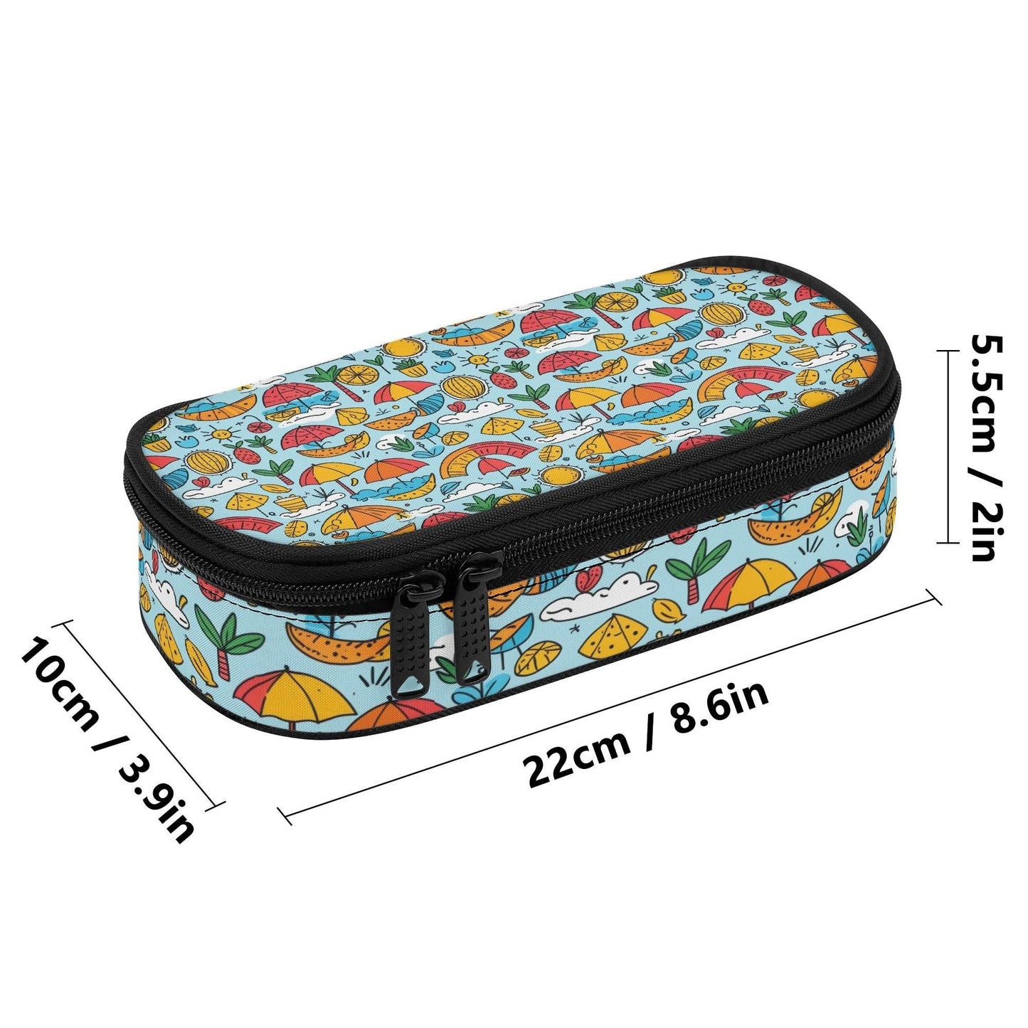 Fun of a Beach Roses 3-Layer Pencil and Cosmetic Case - DeRose Seasonal