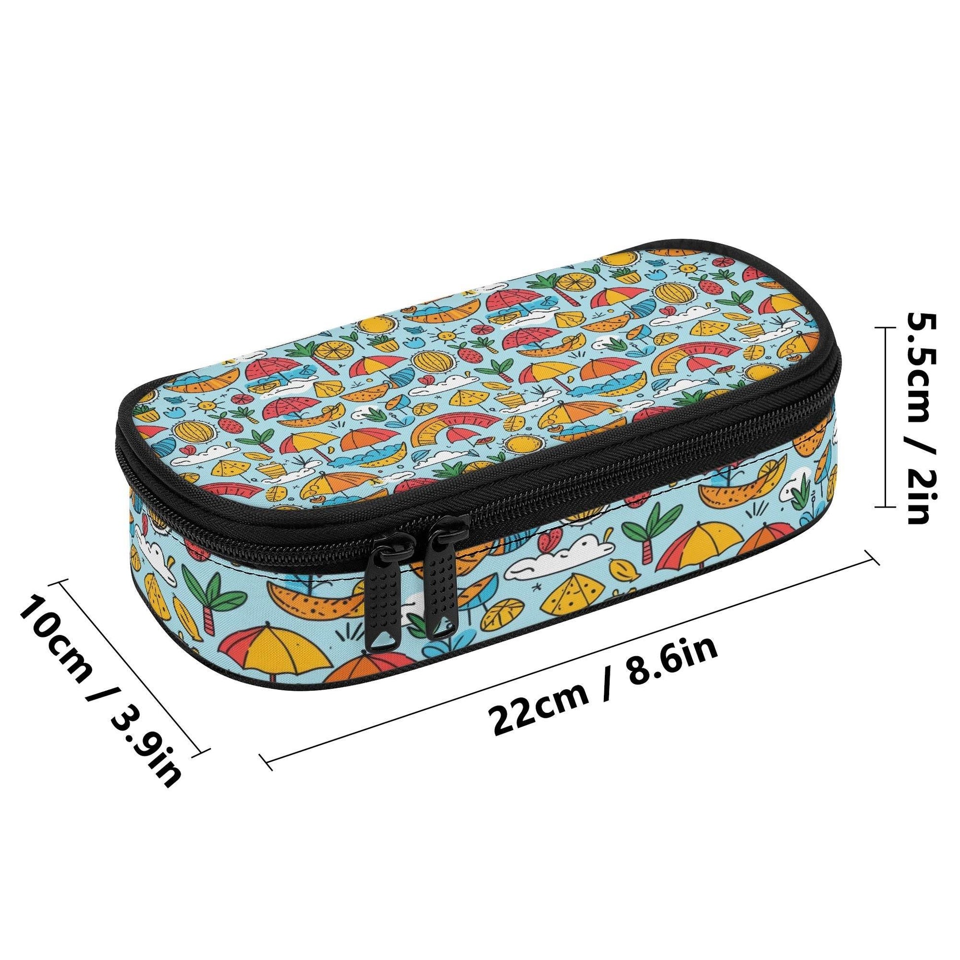 Fun of a Beach Roses 3-Layer Pencil and Cosmetic Case - DeRose Seasonal