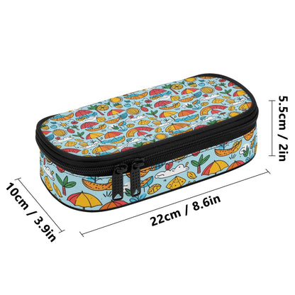 Fun of a Beach Roses 3-Layer Pencil and Cosmetic Case - DeRose Seasonal