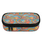 Ocean Abstract Roses 3-Layer Pencil and Cosmetic Case - DeRose Seasonal
