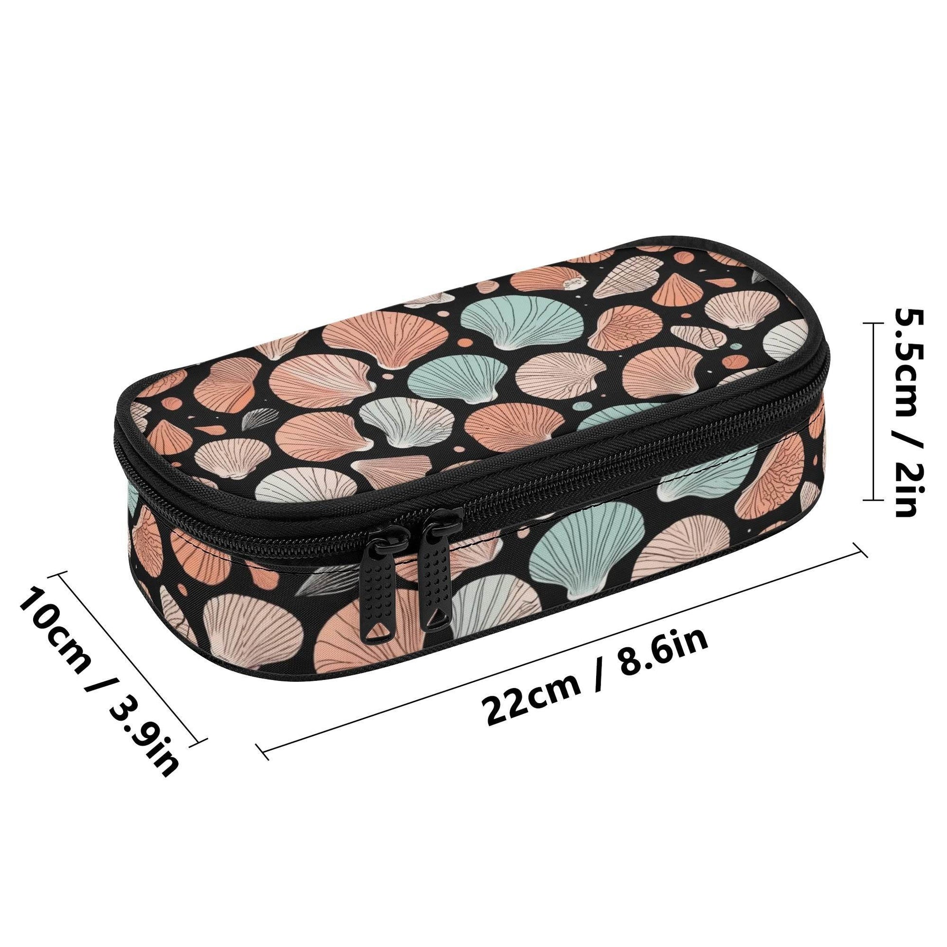 Seashells 3-Layer Pencil and Cosmetic Case - DeRose Seasonal