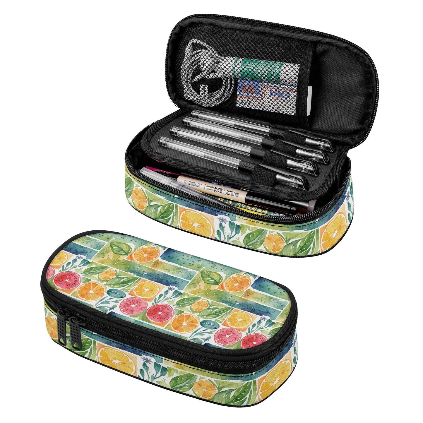 Watercolor Fruit 3-Layer Pencil and Cosmetic Case - DeRose Seasonal