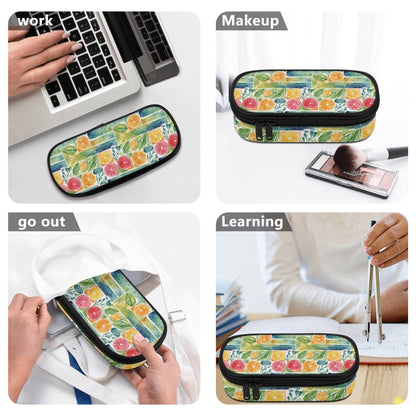 Watercolor Fruit 3-Layer Pencil and Cosmetic Case - DeRose Seasonal