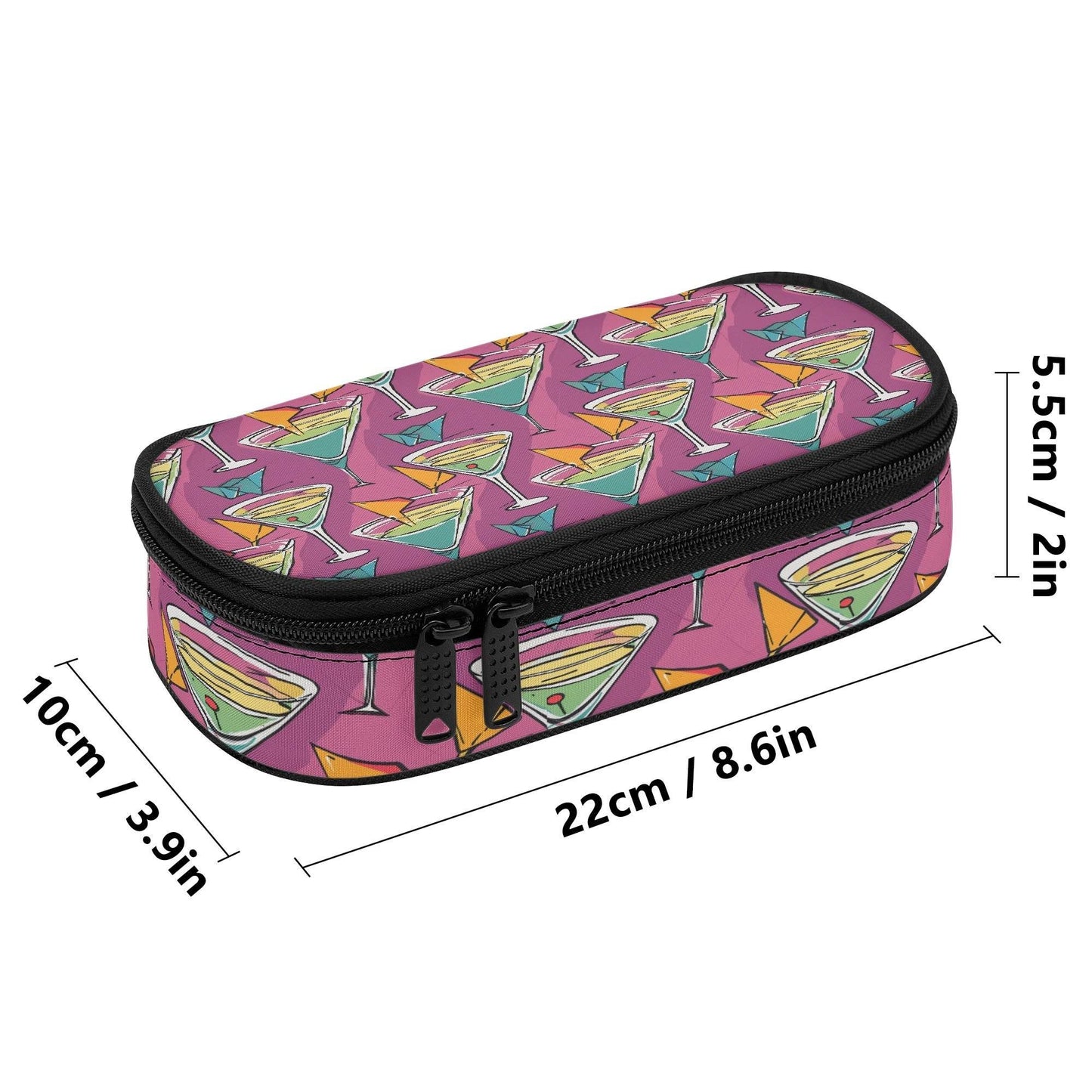 Artini Martini 3-Layer Pencil and Cosmetic Case - DeRose Seasonal