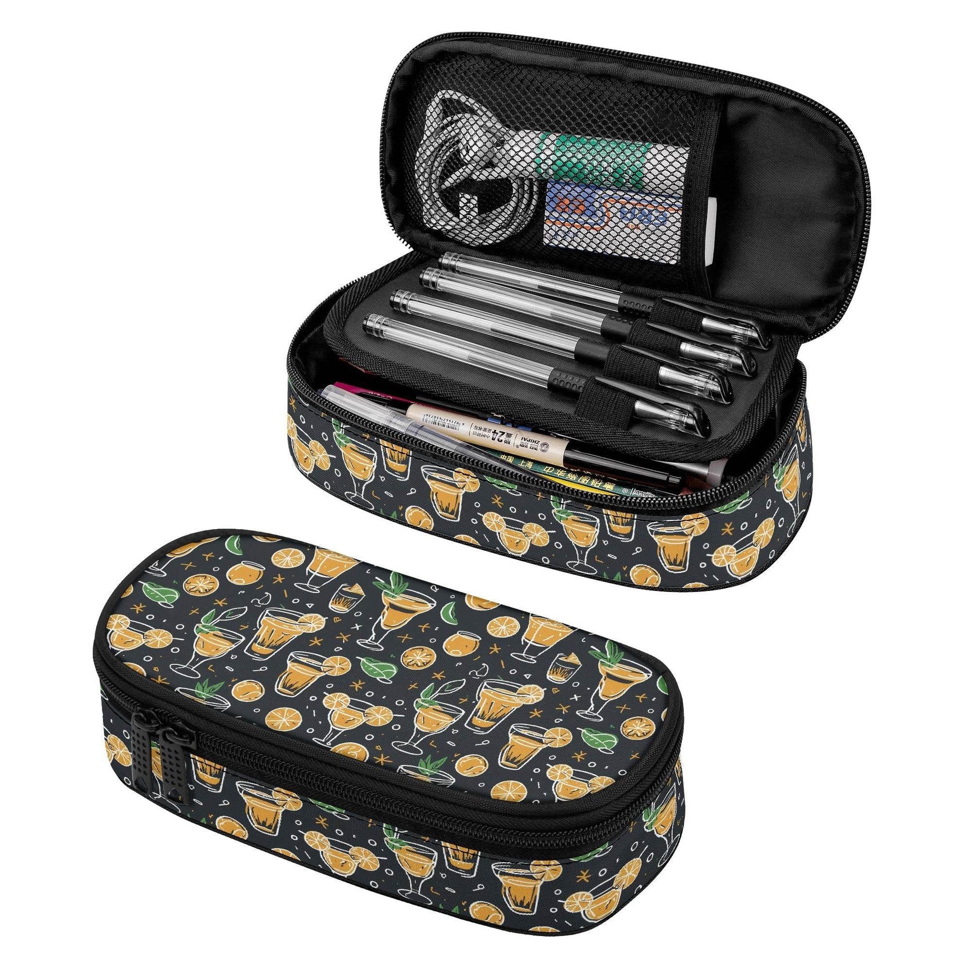 Gold Margarita 3-Layer Pencil and Cosmetic Case - DeRose Seasonal