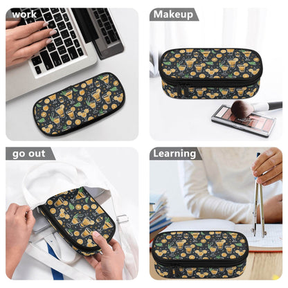 Gold Margarita 3-Layer Pencil and Cosmetic Case - DeRose Seasonal