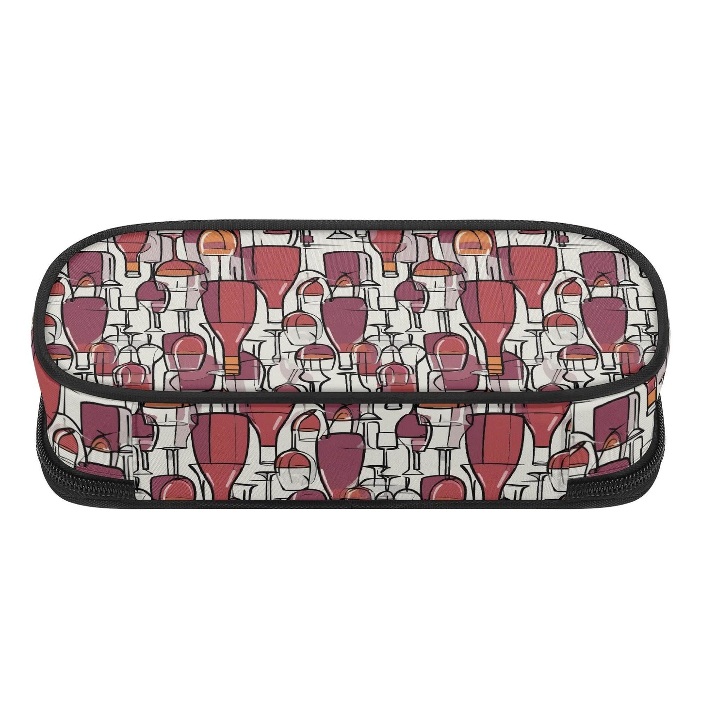 Wine With Me 3-Layer Pencil and Cosmetic Case - DeRose Seasonal