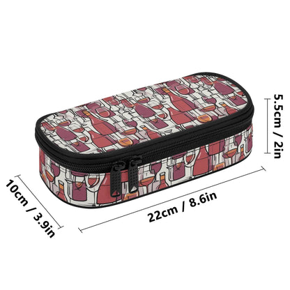 Wine With Me 3-Layer Pencil and Cosmetic Case - DeRose Seasonal