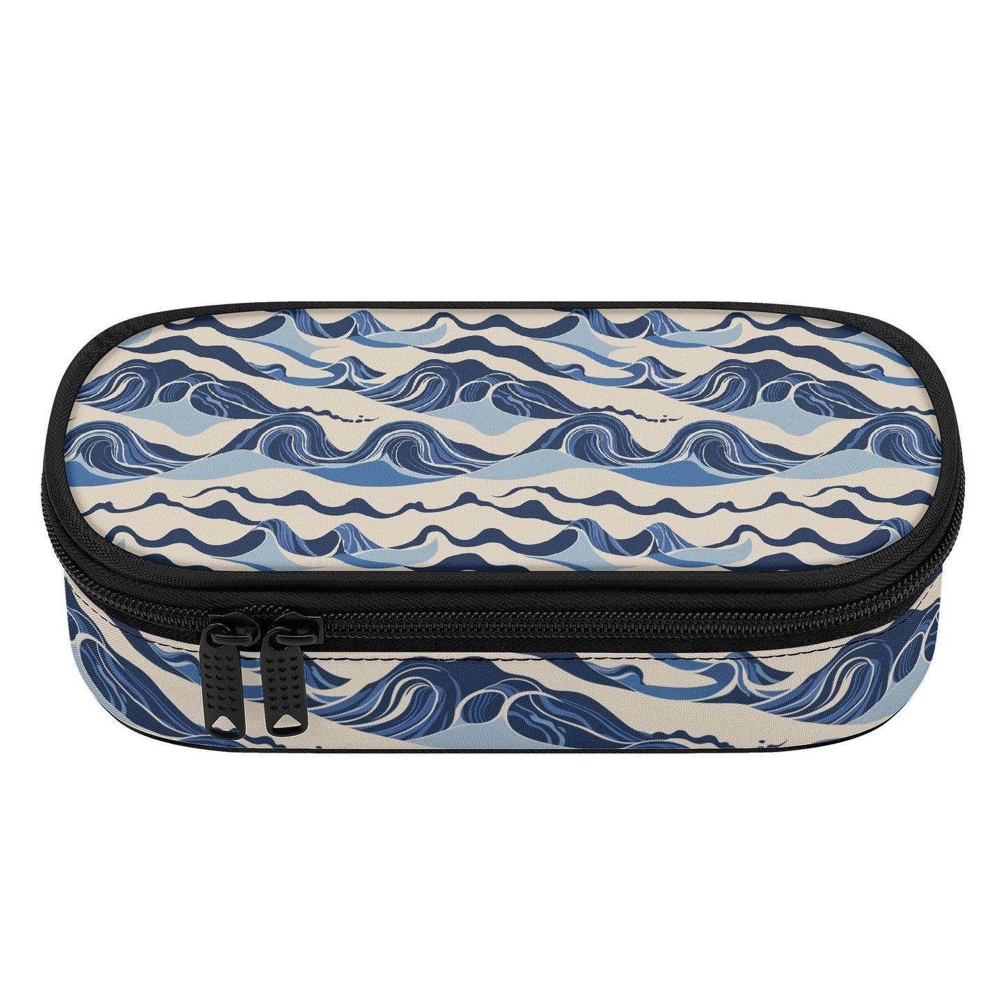 Abstract Waves 3-Layer Pencil and Cosmetic Case - DeRose Seasonal