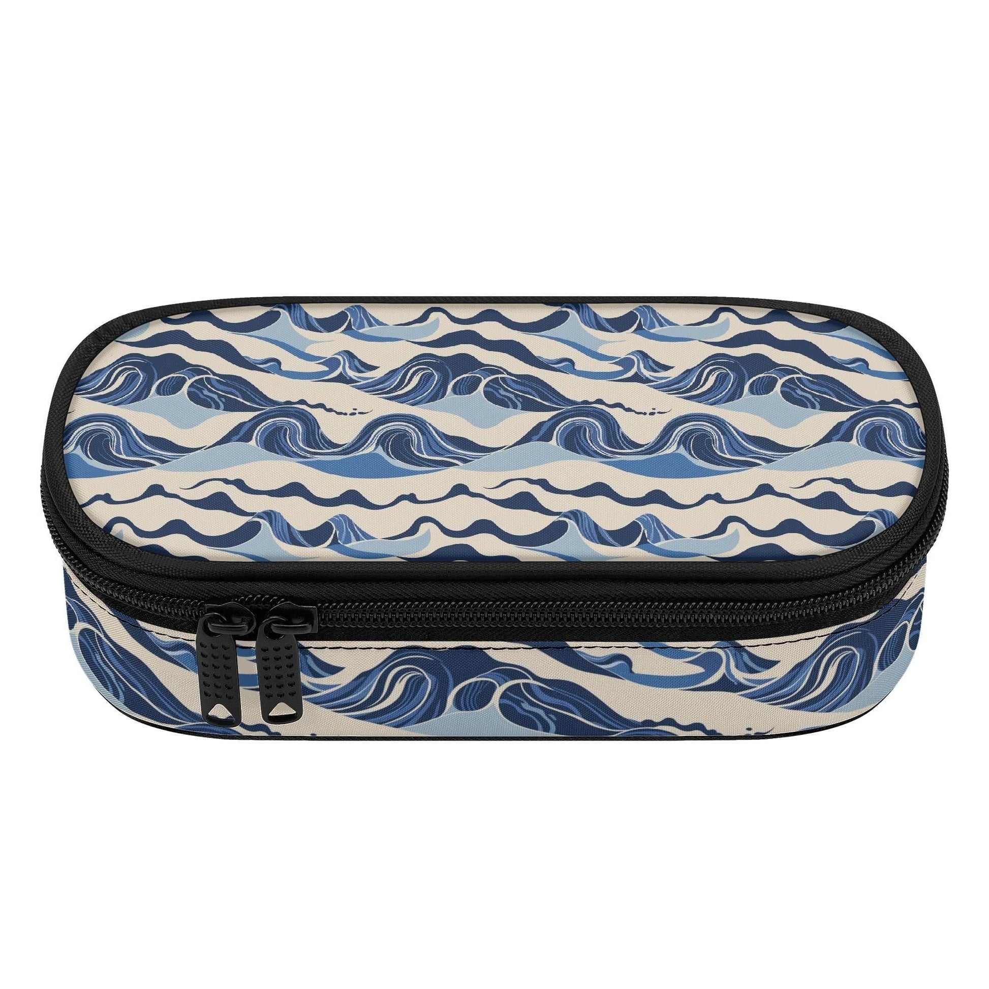 Abstract Waves 3-Layer Pencil and Cosmetic Case - DeRose Seasonal