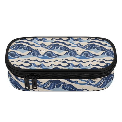 Abstract Waves 3-Layer Pencil and Cosmetic Case - DeRose Seasonal