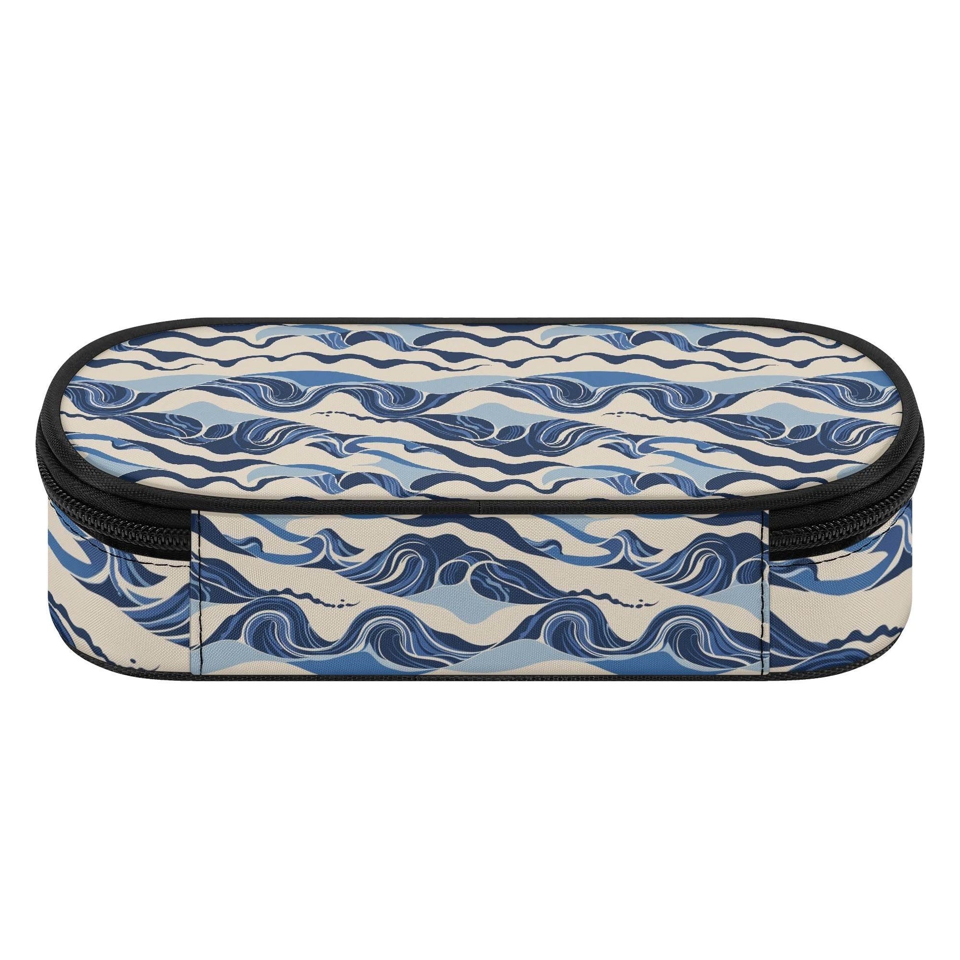 Abstract Waves 3-Layer Pencil and Cosmetic Case - DeRose Seasonal