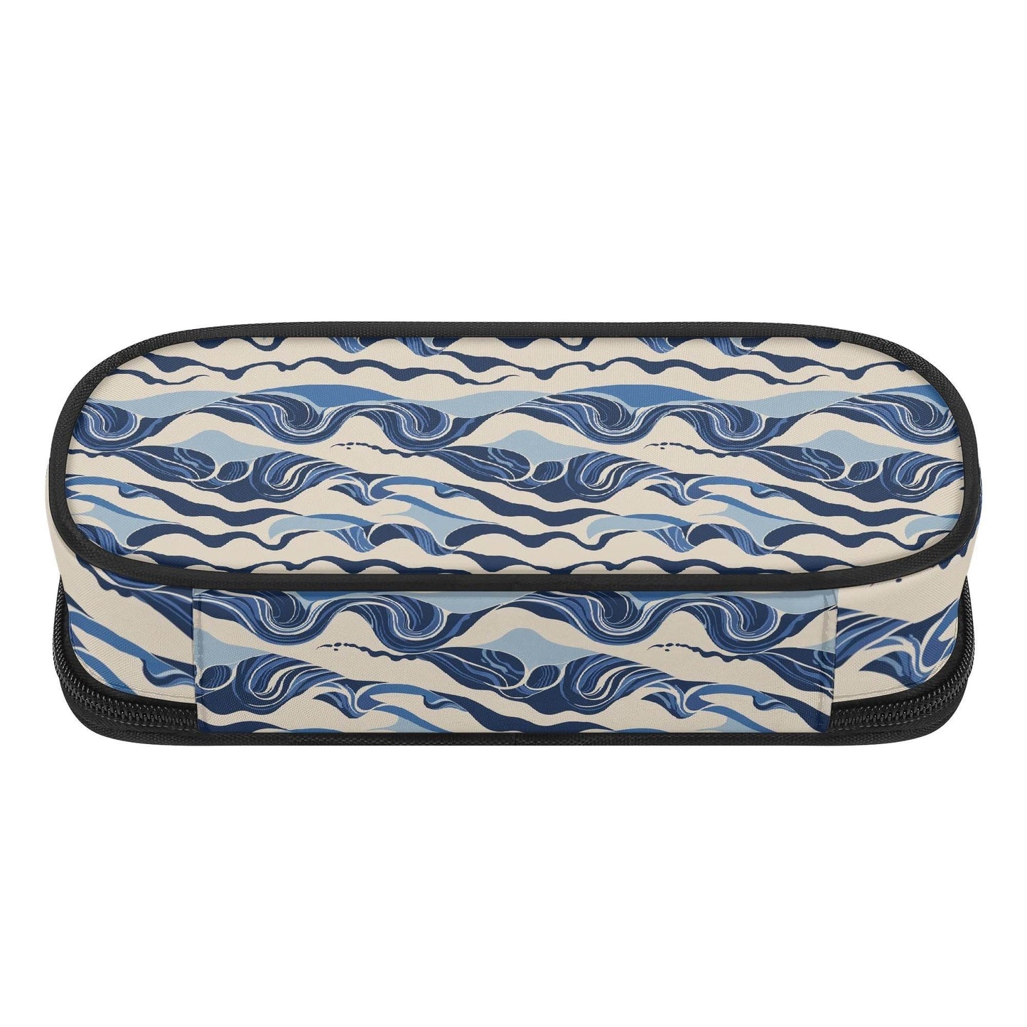 Abstract Waves 3-Layer Pencil and Cosmetic Case - DeRose Seasonal