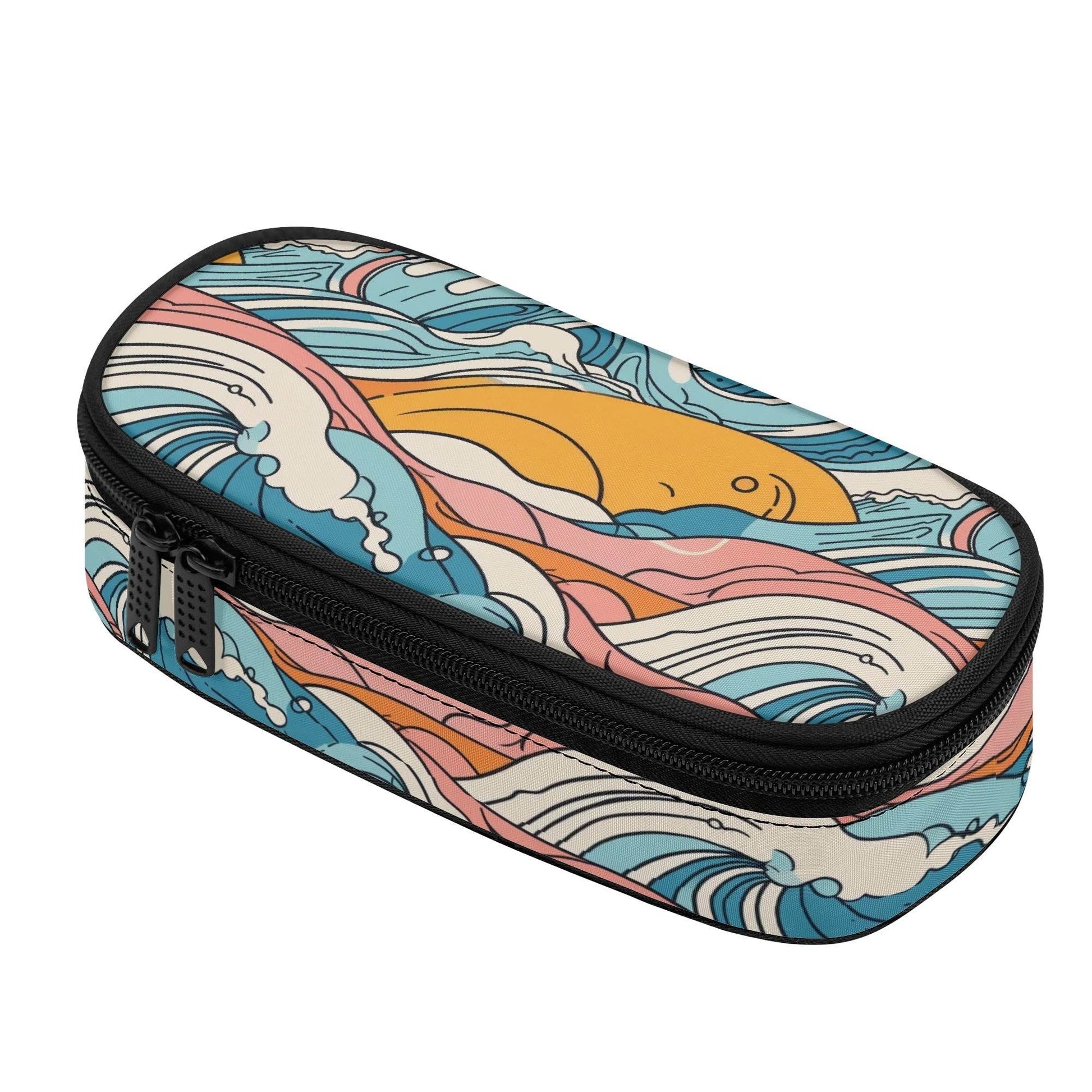 Sun in the Waves 3-Layer Pencil and Cosmetic Case - DeRose Seasonal