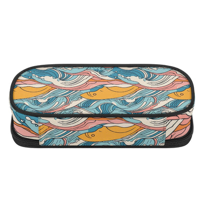 Sun in the Waves 3-Layer Pencil and Cosmetic Case - DeRose Seasonal