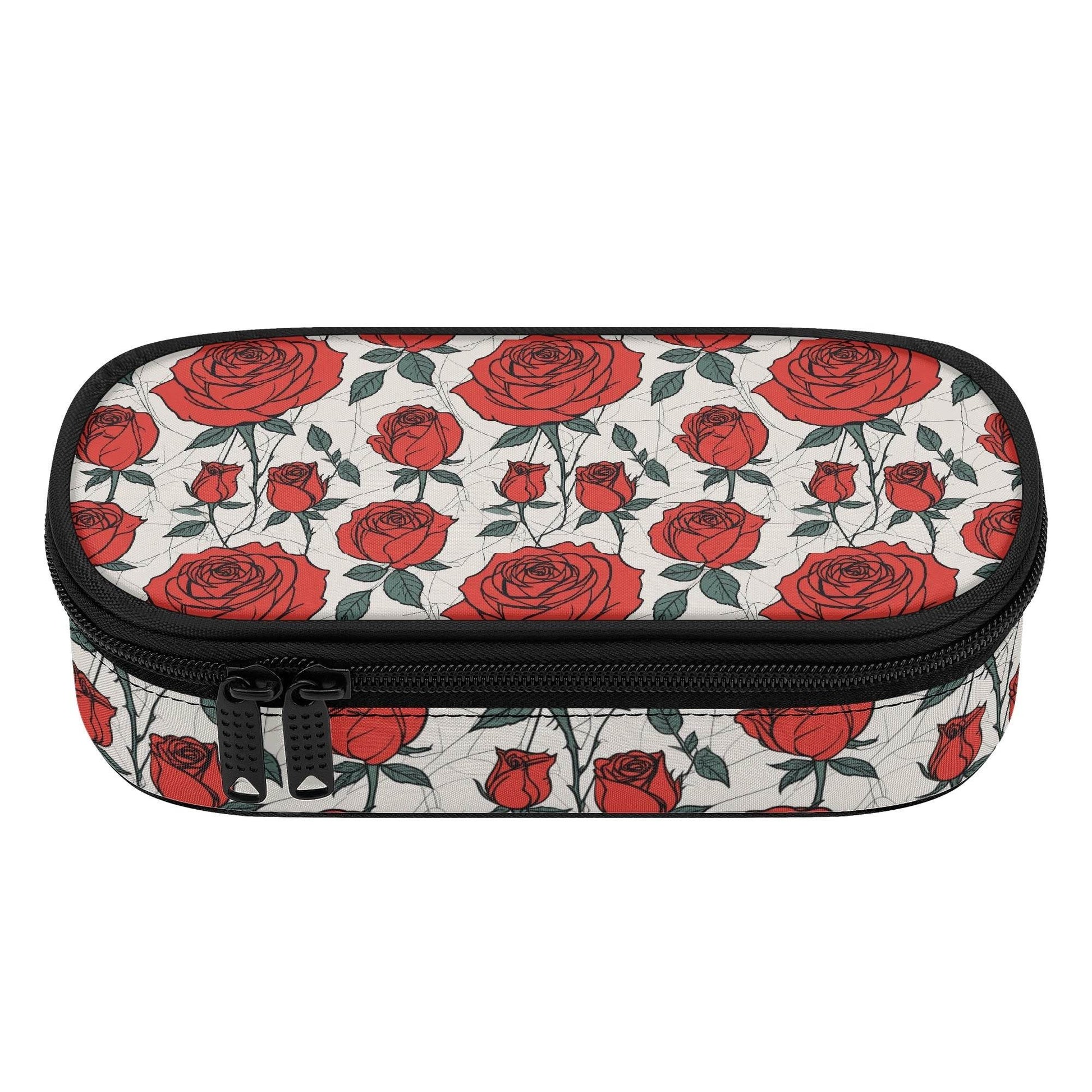 Red Roses 3-Layer Pencil and Cosmetic Case - DeRose Seasonal
