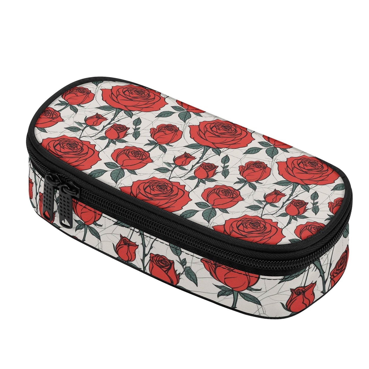 Red Roses 3-Layer Pencil and Cosmetic Case - DeRose Seasonal
