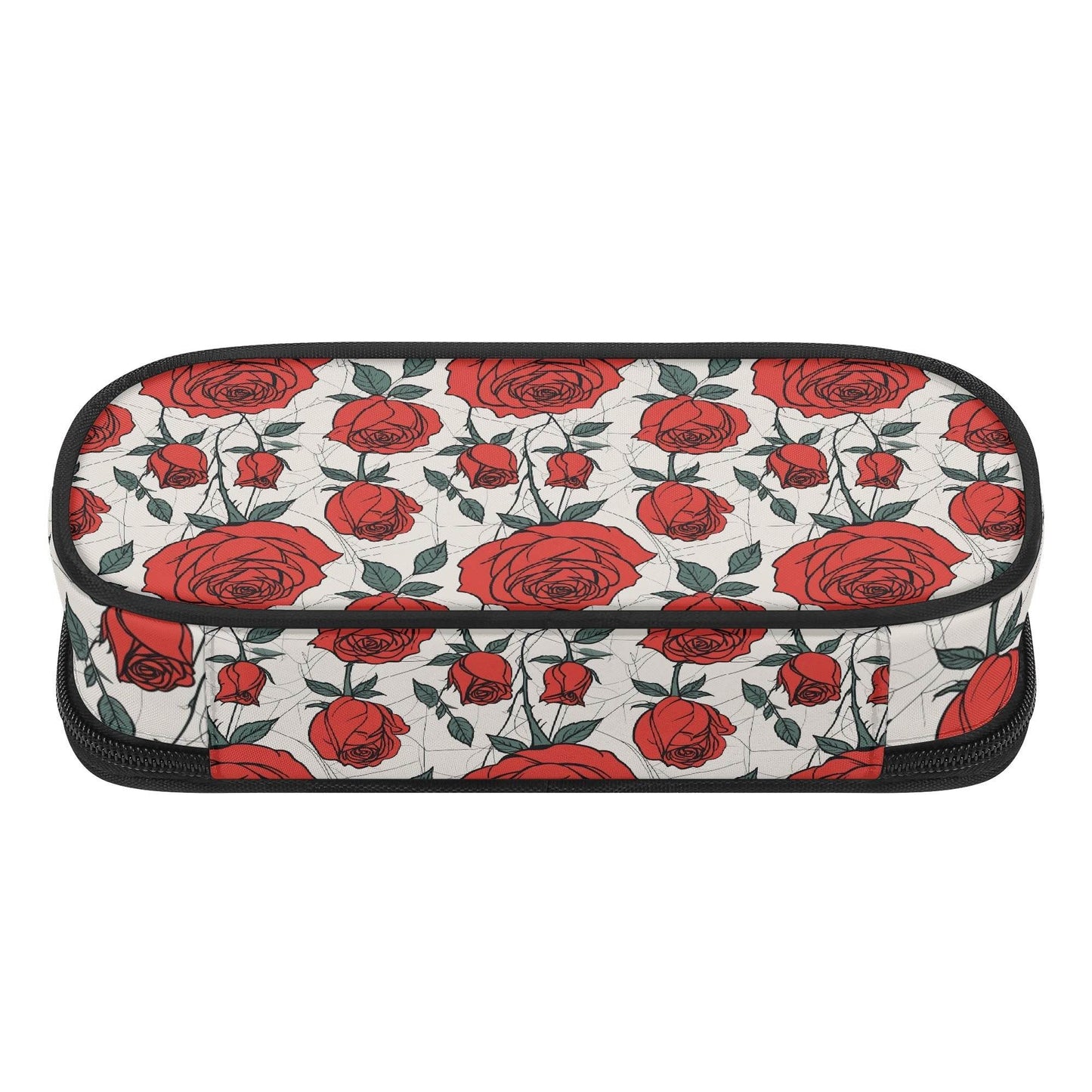 Red Roses 3-Layer Pencil and Cosmetic Case - DeRose Seasonal