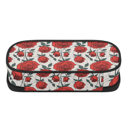Red Roses 3-Layer Pencil and Cosmetic Case - DeRose Seasonal