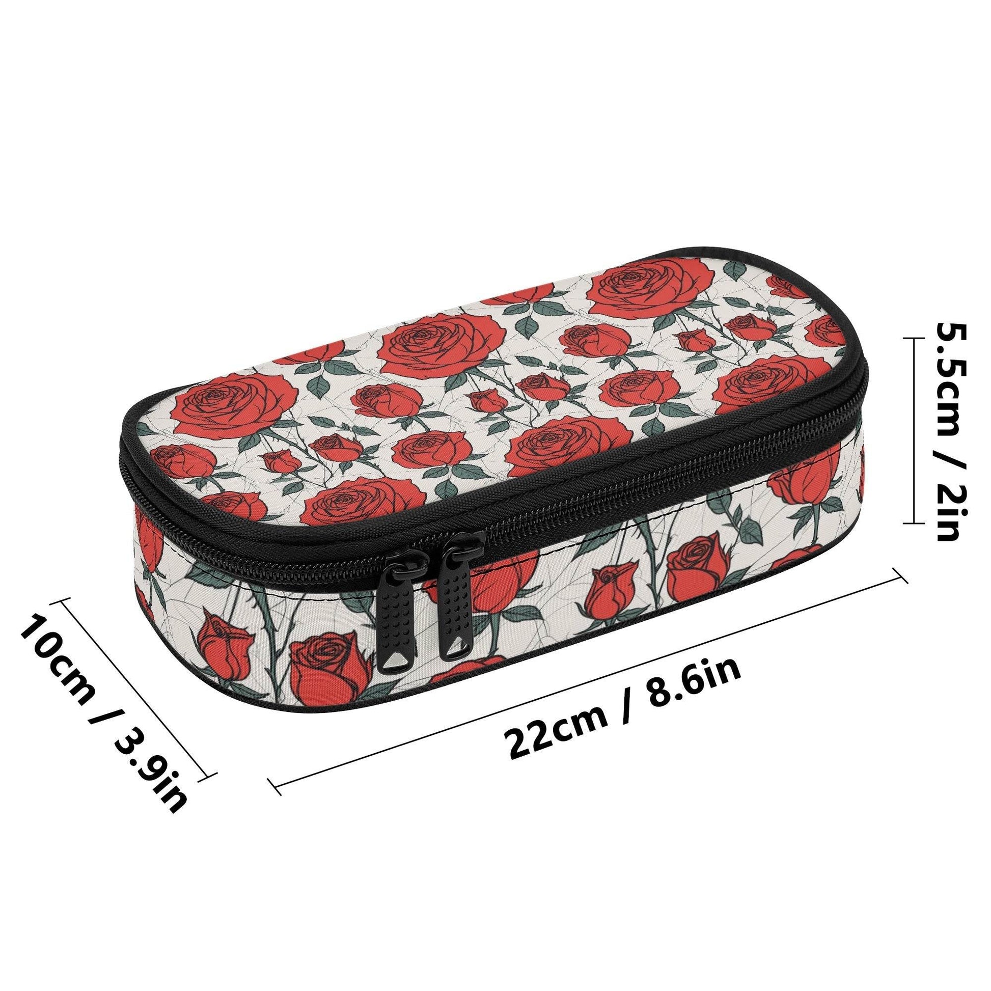 Red Roses 3-Layer Pencil and Cosmetic Case - DeRose Seasonal