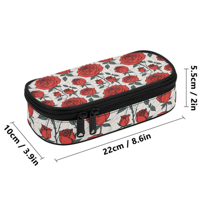 Red Roses 3-Layer Pencil and Cosmetic Case - DeRose Seasonal