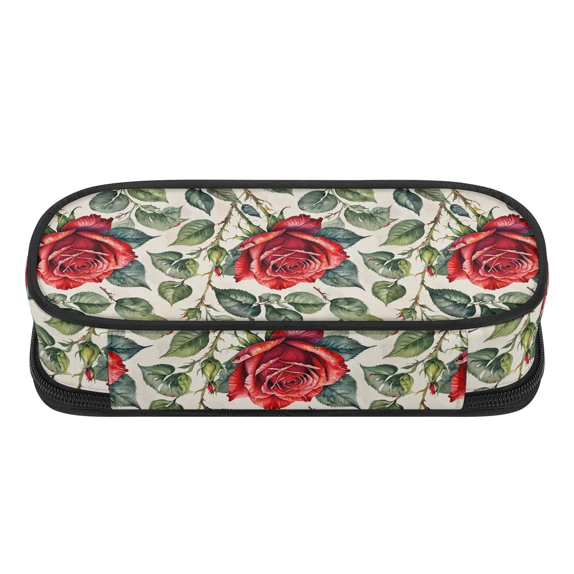 Leafy Rose 3-Layer Pencil and Cosmetic Case - DeRose Seasonal
