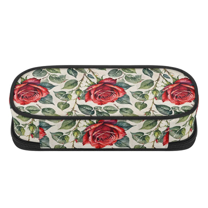Leafy Rose 3-Layer Pencil and Cosmetic Case - DeRose Seasonal