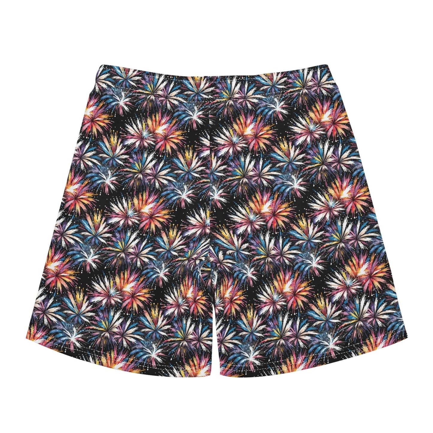 Men's Regular Fit Freedom Fireworks Hawaiian Short Sleeve Shirt and Shorts Set - DeRose Seasonal
