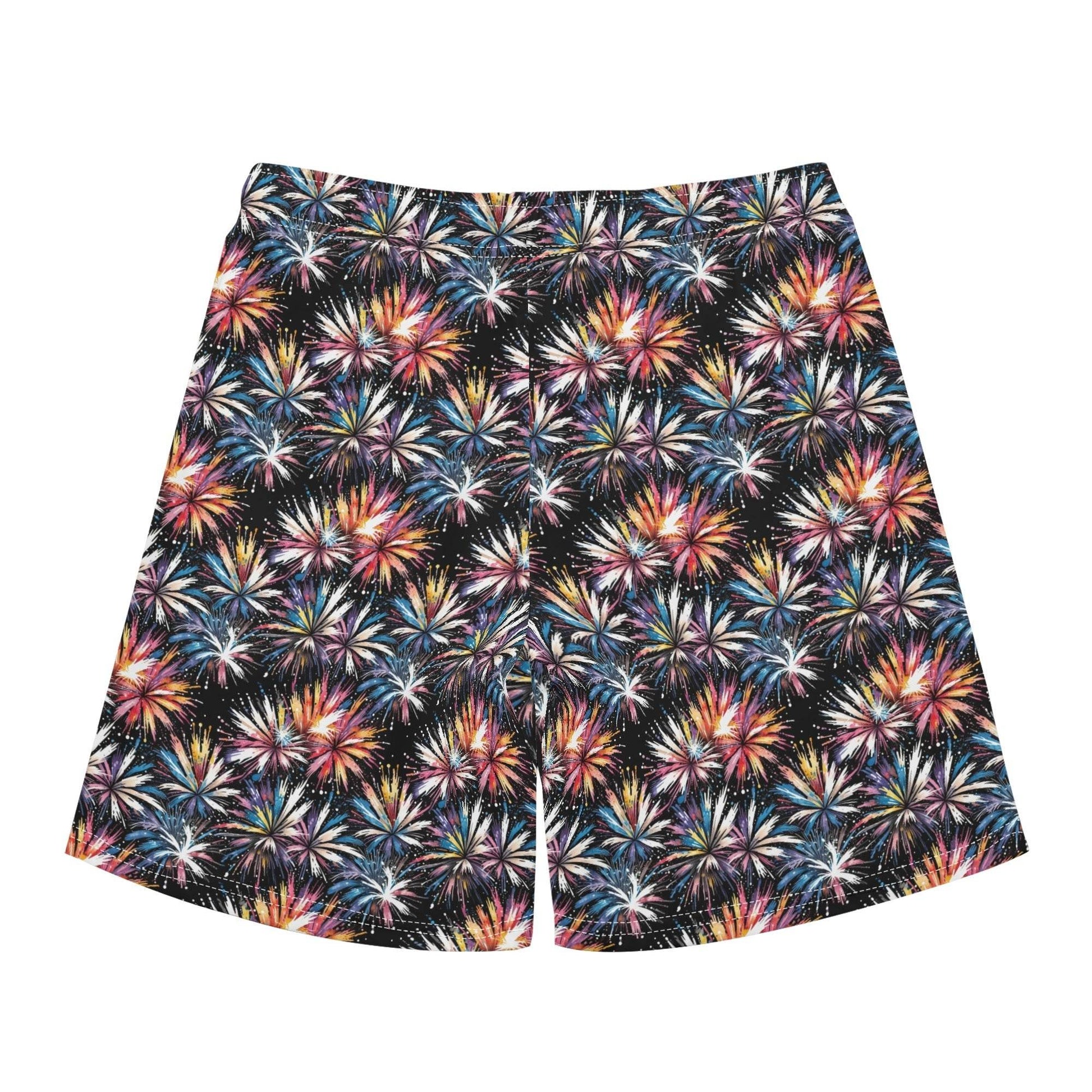 Men's Regular Fit Freedom Fireworks Hawaiian Short Sleeve Shirt and Shorts Set - DeRose Seasonal