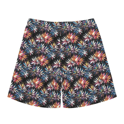 Men's Regular Fit Freedom Fireworks Hawaiian Short Sleeve Shirt and Shorts Set - DeRose Seasonal