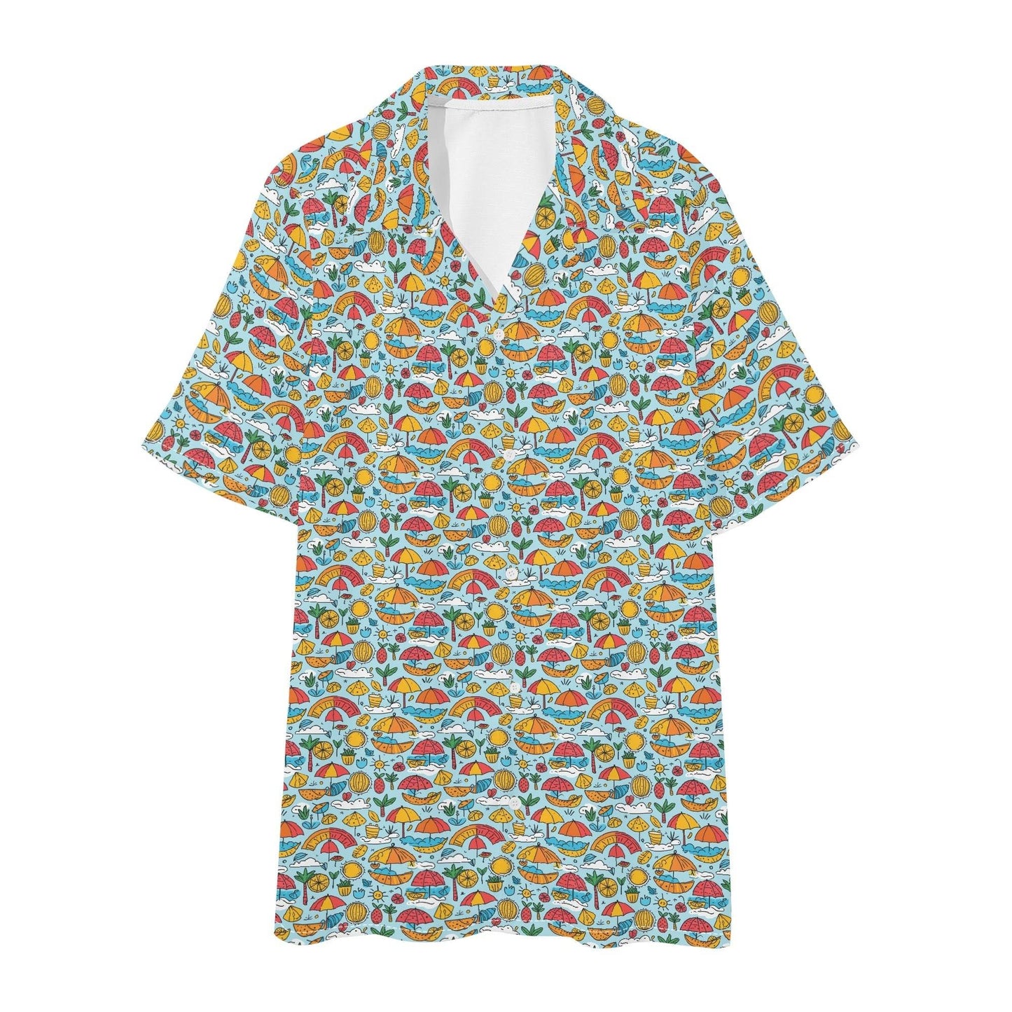 Men's Regular Fit Fun of a Beach Hawaiian Short Sleeve Shirt and Shorts Set - DeRose Seasonal